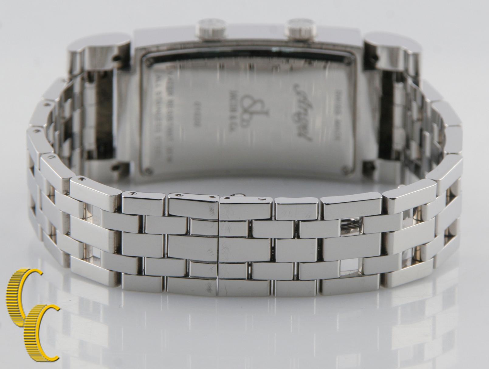 Jacob & Co. Angel-Quarz-Uhr aus Edelstahl und Diamanten mit Box und Papieren Damen im Angebot
