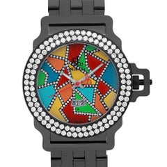 Jacob & Co Montre unisexe à cadran multicolore en céramique et quartz JC-S18