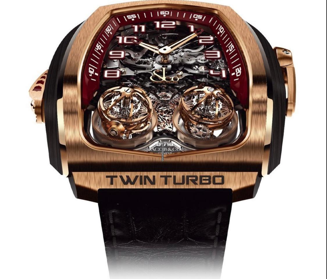 Jacob & co Twin turbo Rose gold  In New Condition In New York, NY