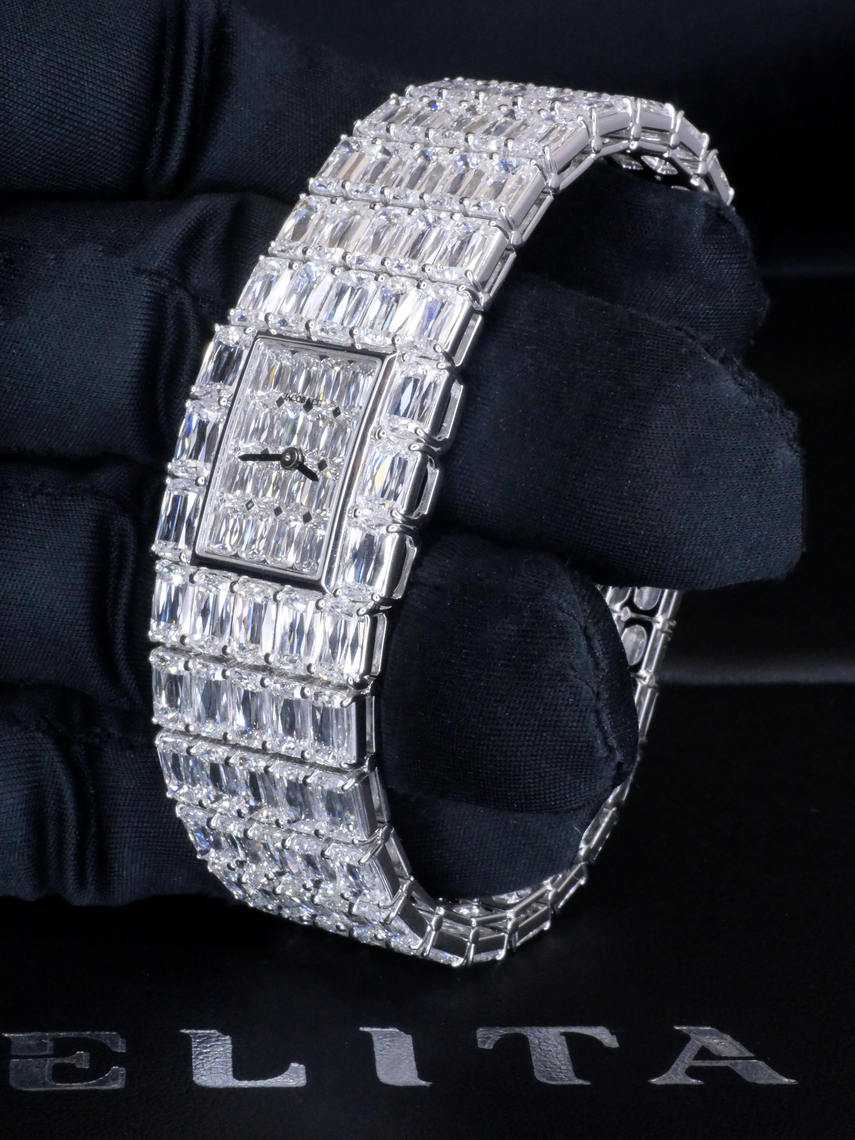Jacob & Co White Gold Diamond Boutique Edition Wristwatch For Sale 8