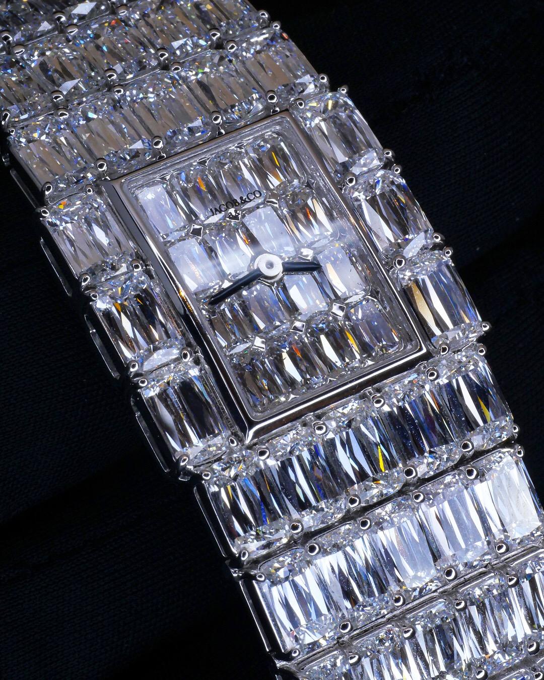 Women's or Men's Jacob & Co White Gold Diamond Boutique Edition Wristwatch For Sale