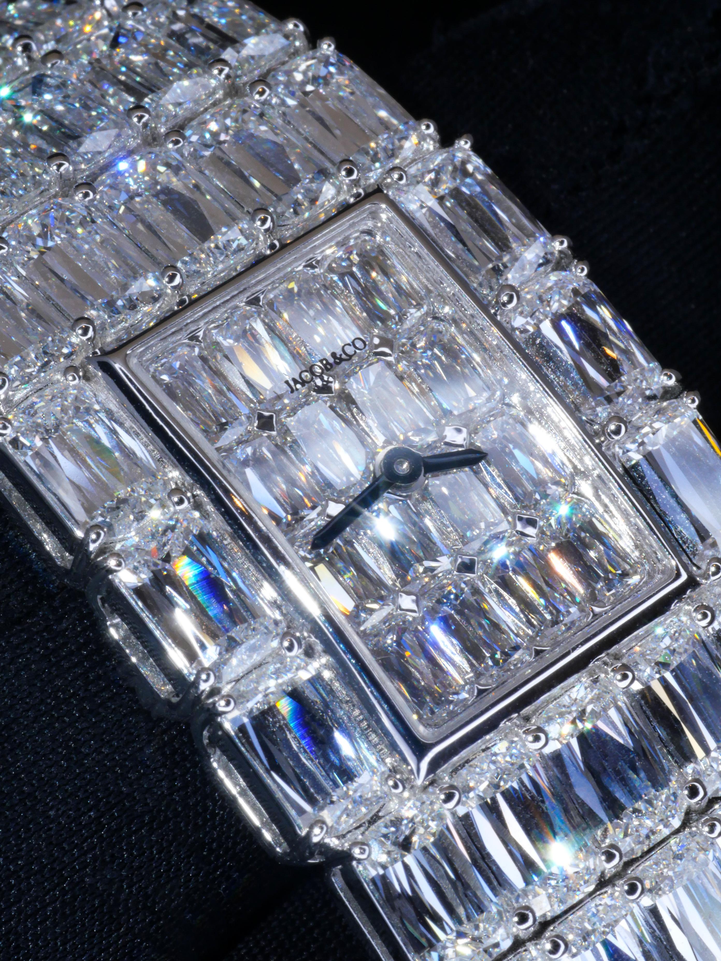 Jacob & Co White Gold Diamond Boutique Edition Wristwatch For Sale 3