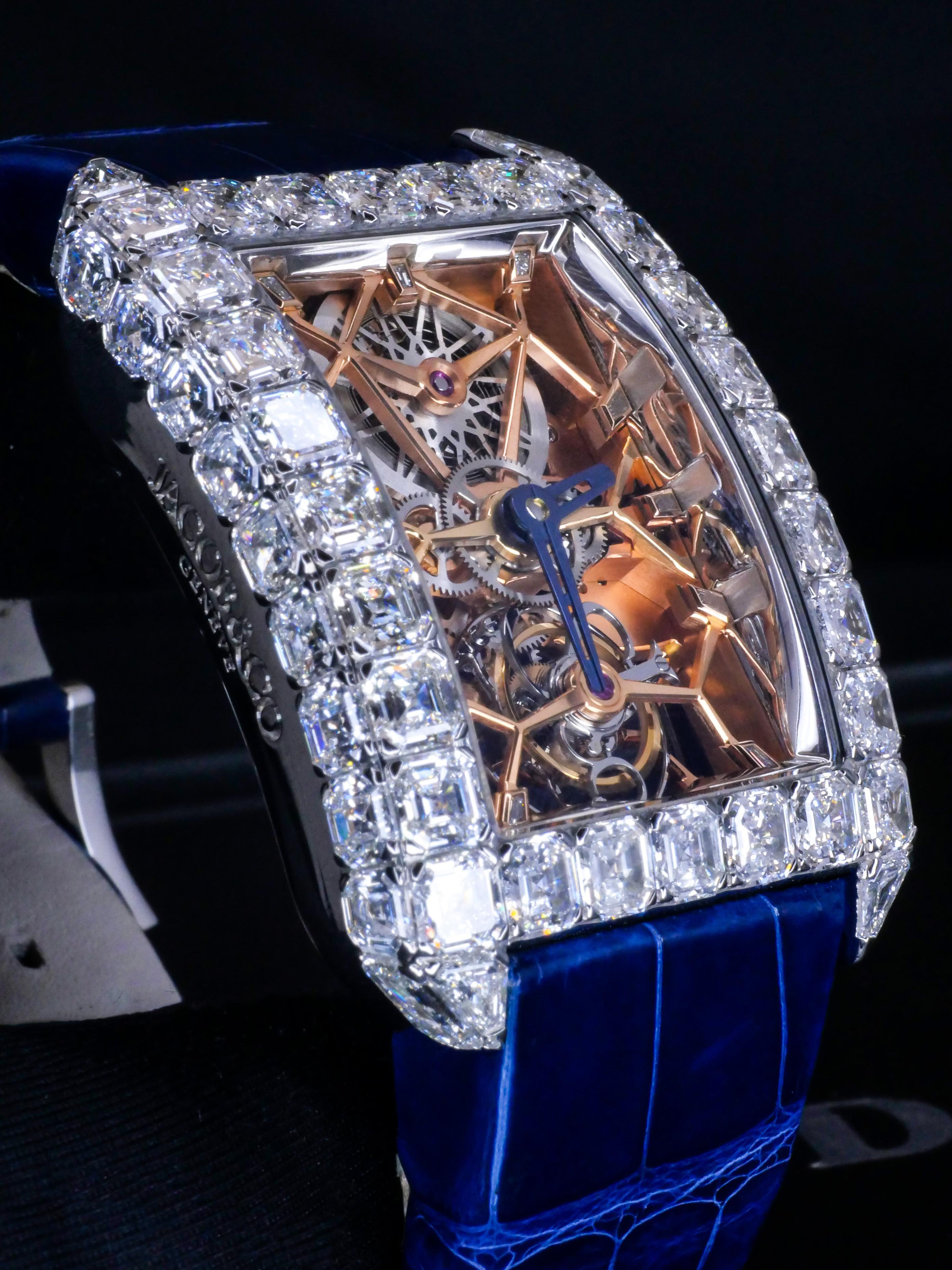 Jacob & Co White Gold Diamond Millionaire Skeleton Manual Winding Wristwatch In New Condition For Sale In MELBOURNE, AU