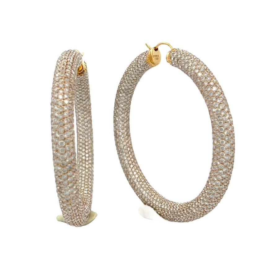 Jacob & Co. Große Diamant-Reifen-Ohrringe im Zustand „Hervorragend“ im Angebot in Beverly Hills, CA