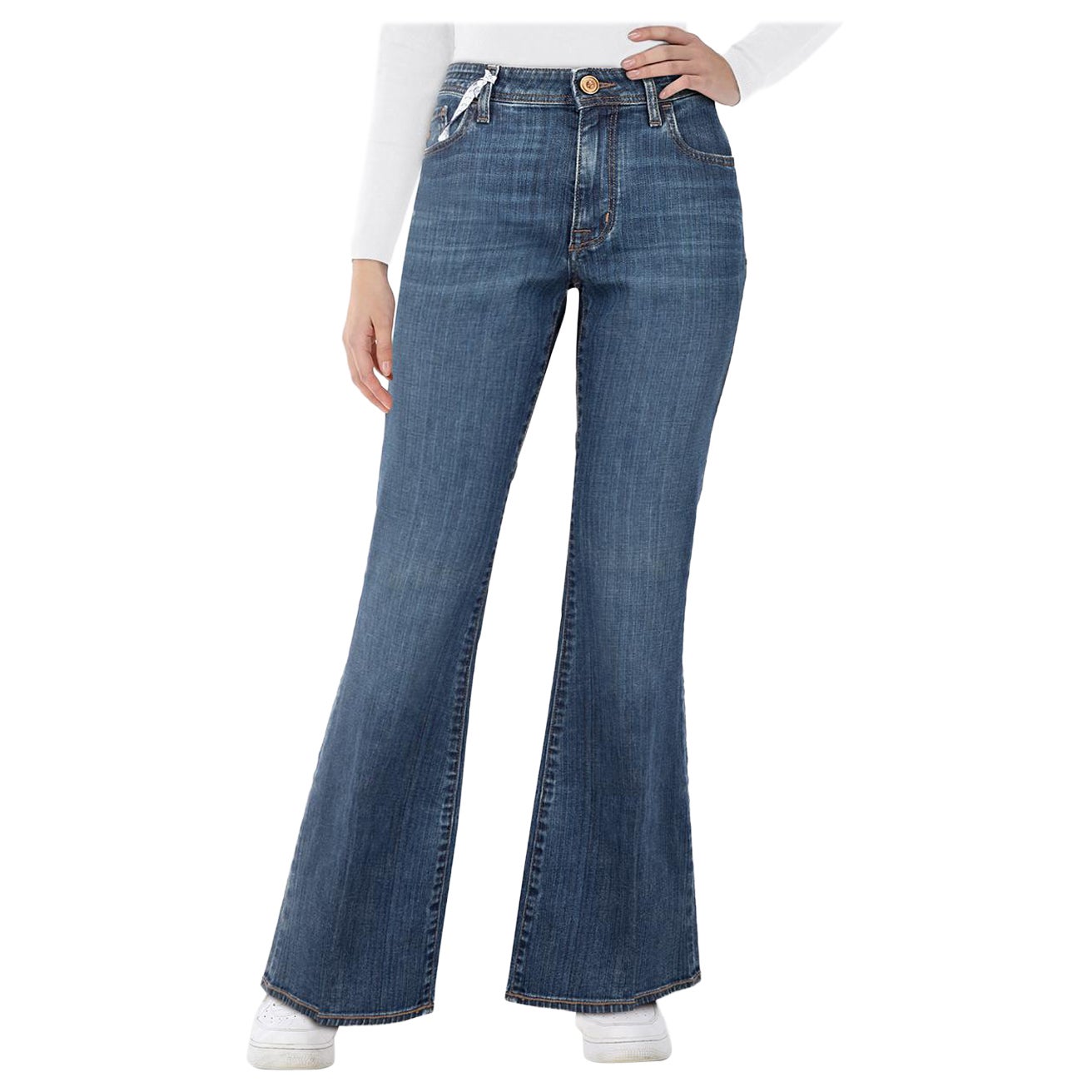 Jacob Cohen Blue Bootcut Victoria High Rise Jeans Size L