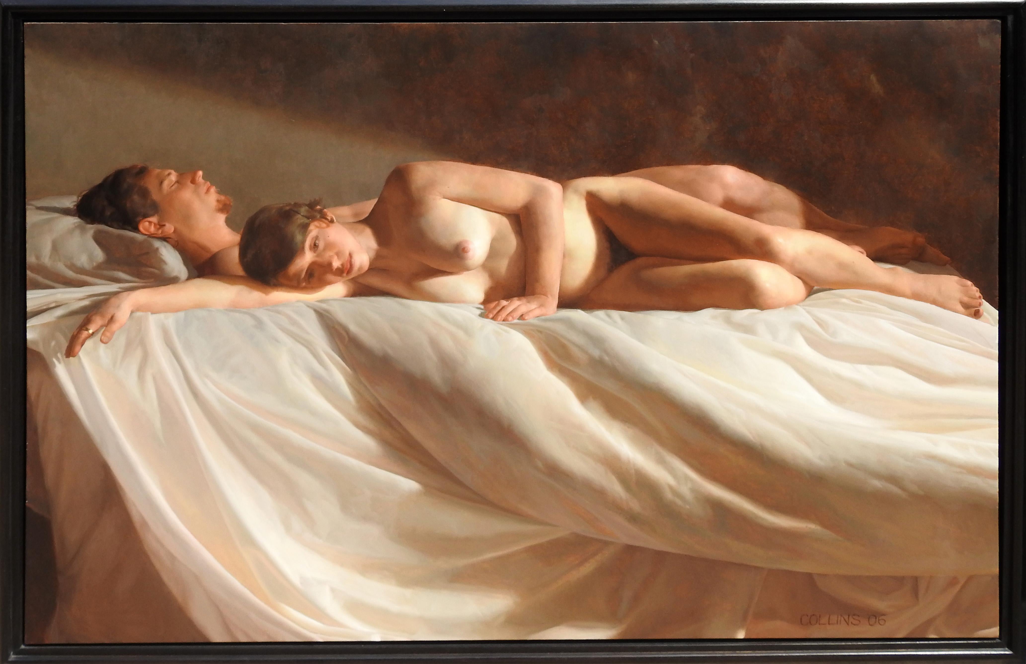 « Anna and Arturo », Jacob Collins, nu classique, 42x60, huile sur toile d'origine en vente 1