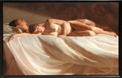 "Anna and Arturo", Jacob Collins, Classical Nude, 42x60, Original Oil on Canvas