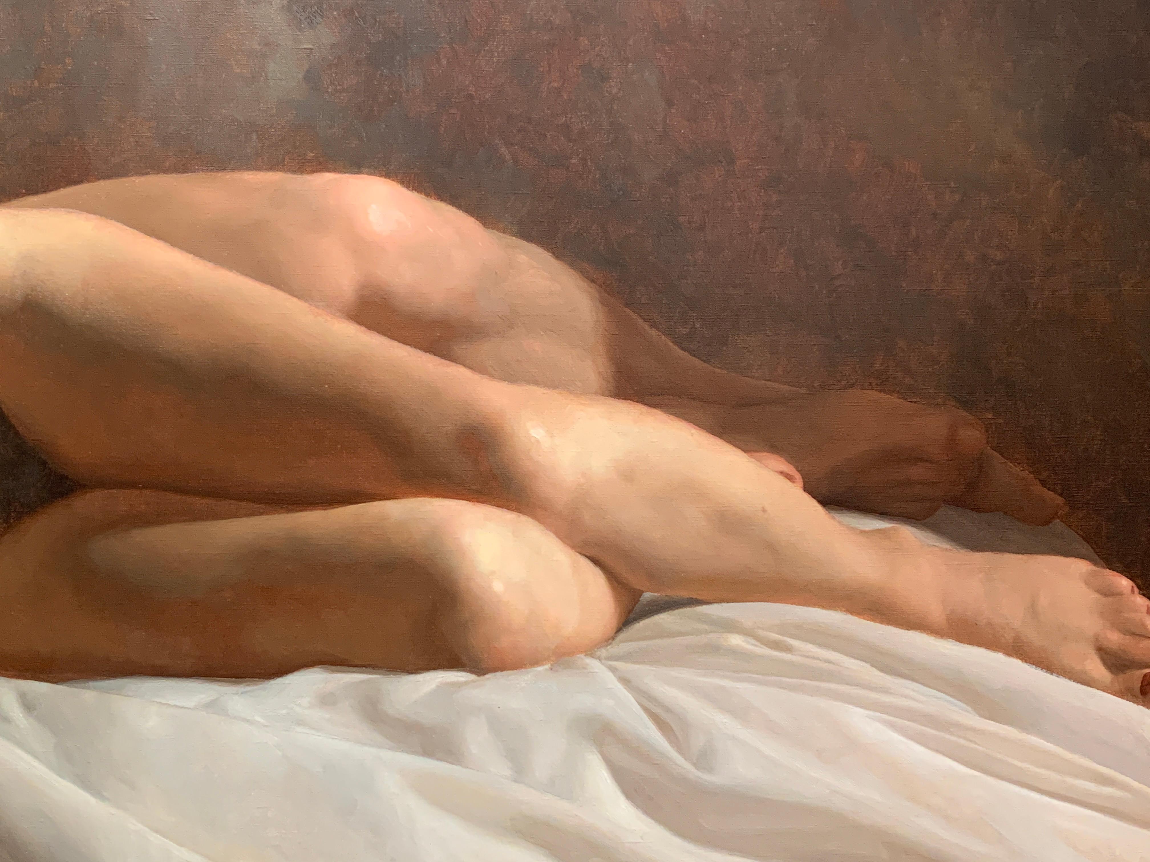 « Anna and Arturo », Jacob Collins, nu classique, 42x60, huile sur toile d'origine en vente 4