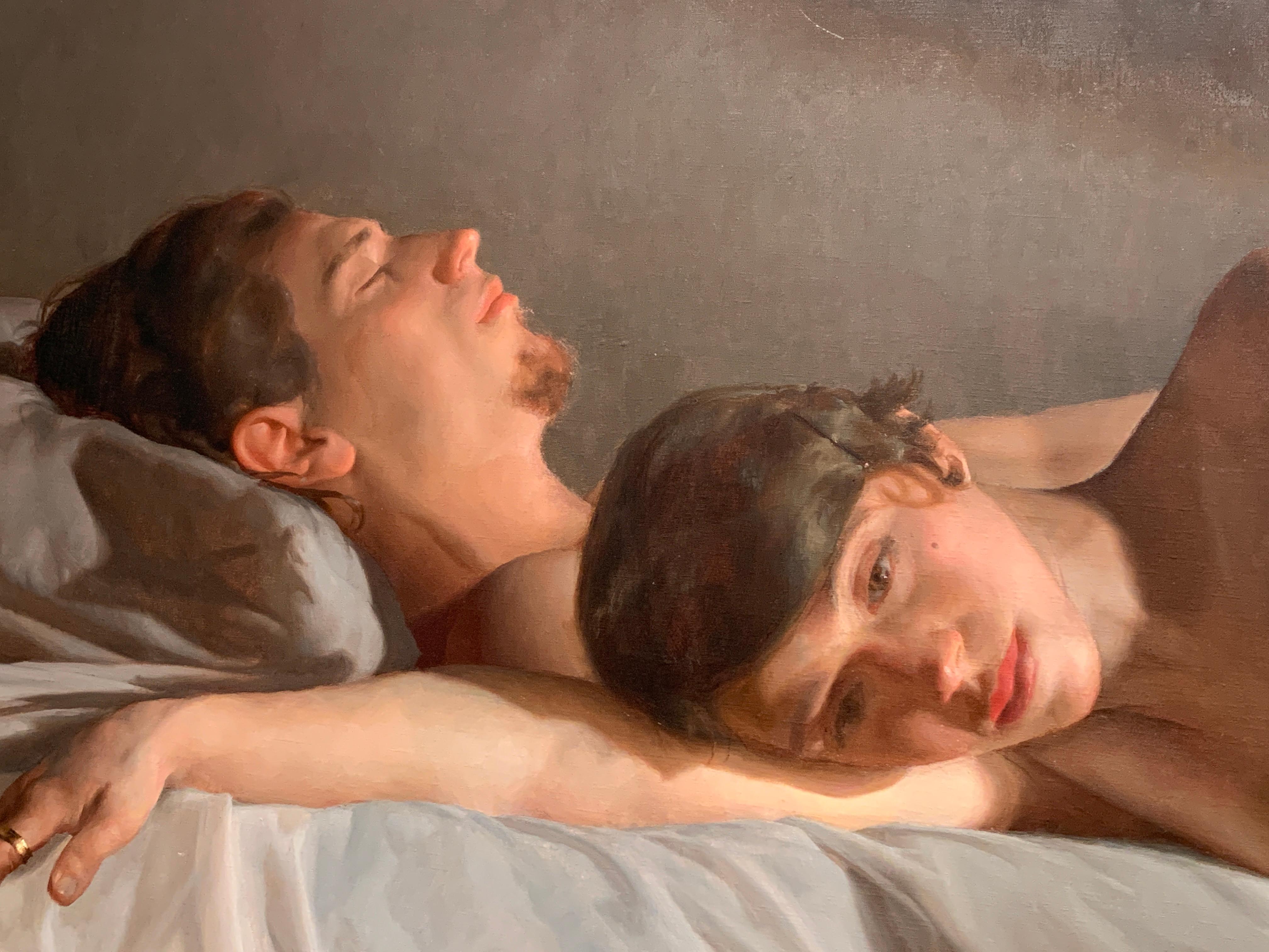 « Anna and Arturo », Jacob Collins, nu classique, 42x60, huile sur toile d'origine en vente 7