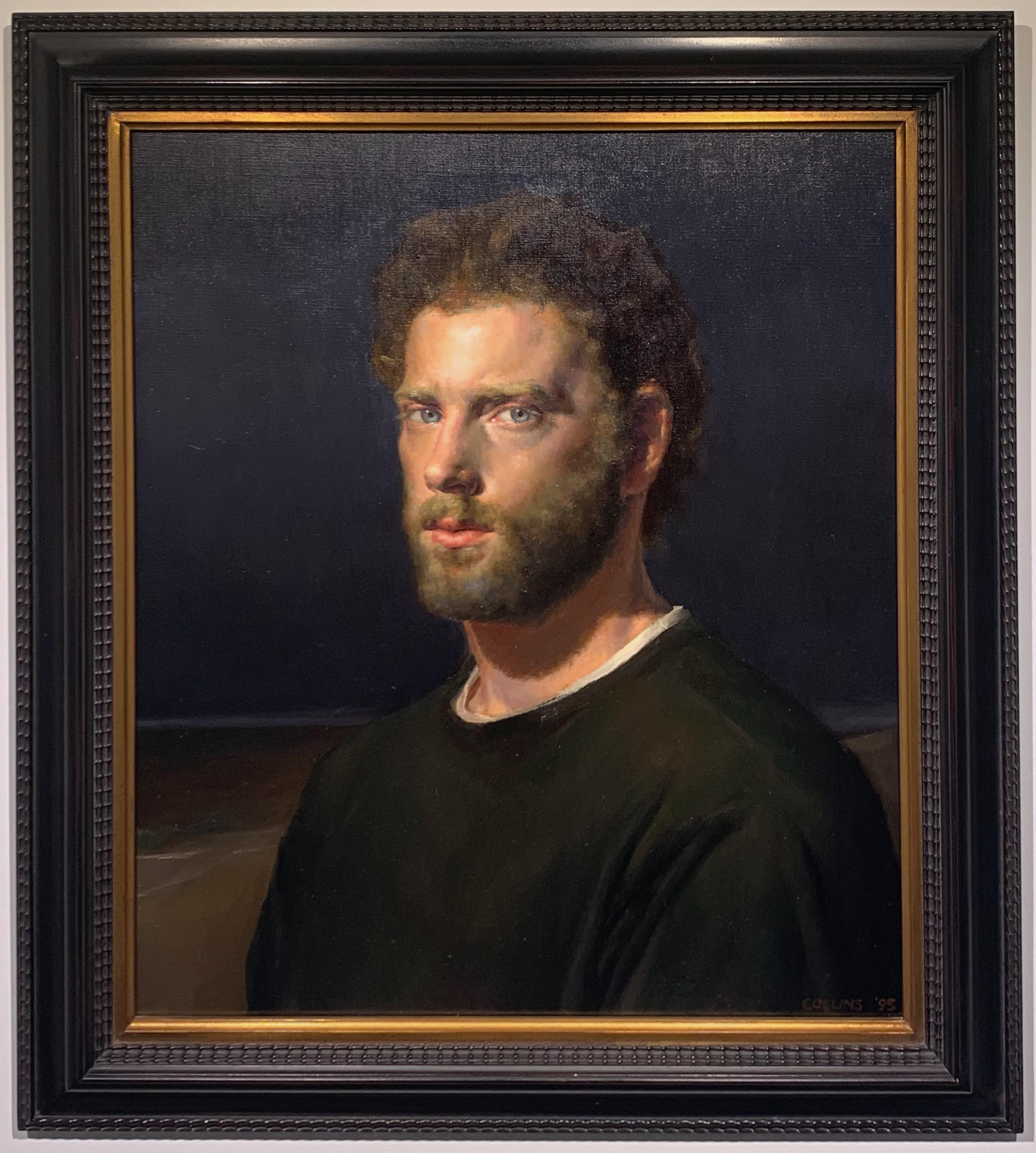 Self-Portrait mit Bart – Painting von Jacob Collins