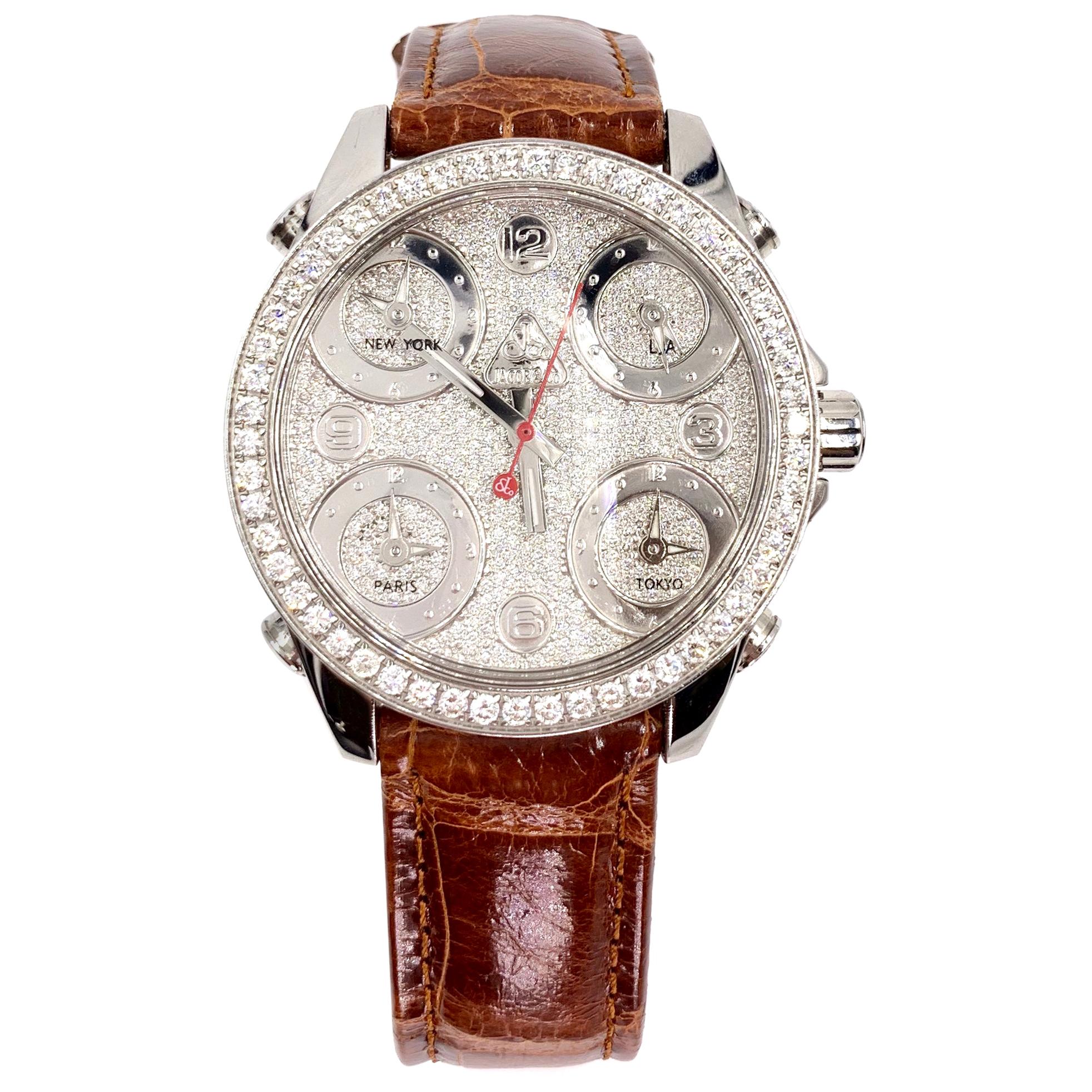 Jacob & Company 5 Time Zone Diamond Watch