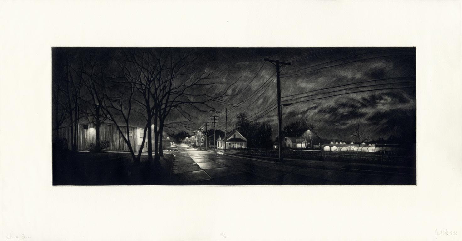 Gathering Storm (Storm Clouds Near Smith and Fay Streets in Columbia, Missouri) - Print by Jacob Crook