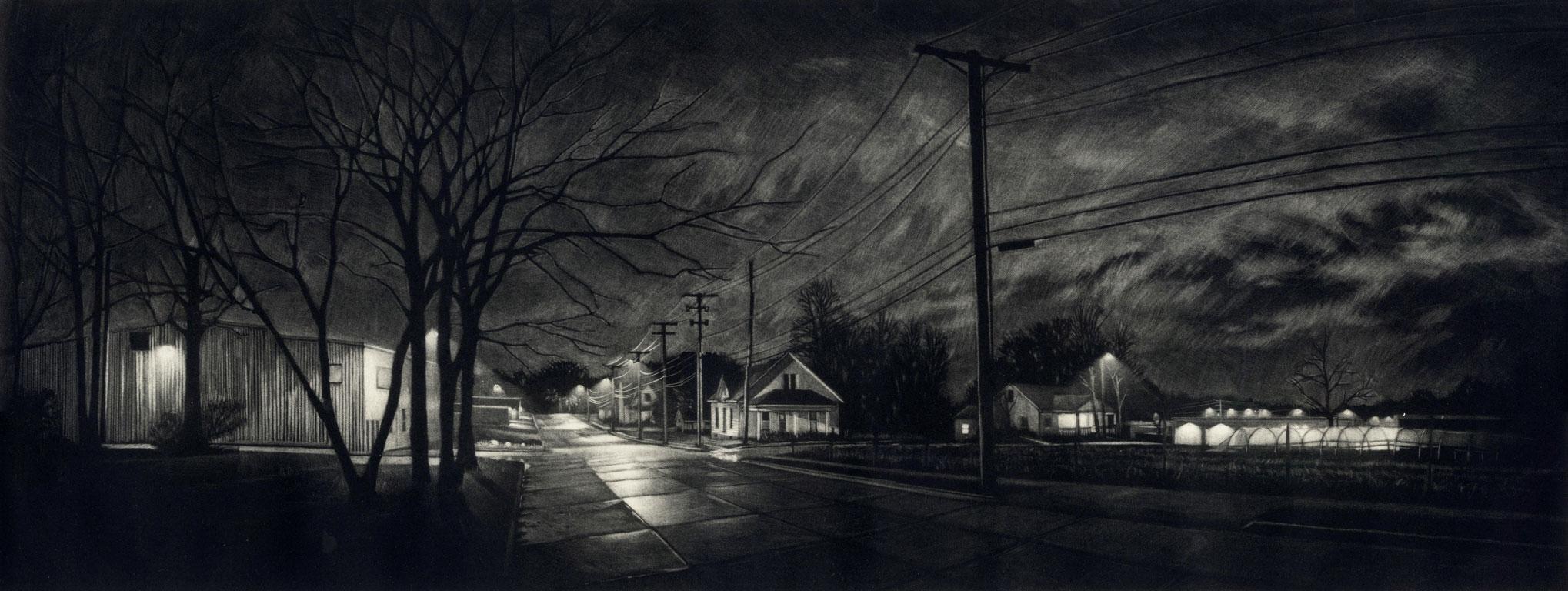Jacob Crook Print - Gathering Storm (Storm Clouds Near Smith and Fay Streets in Columbia, Missouri)