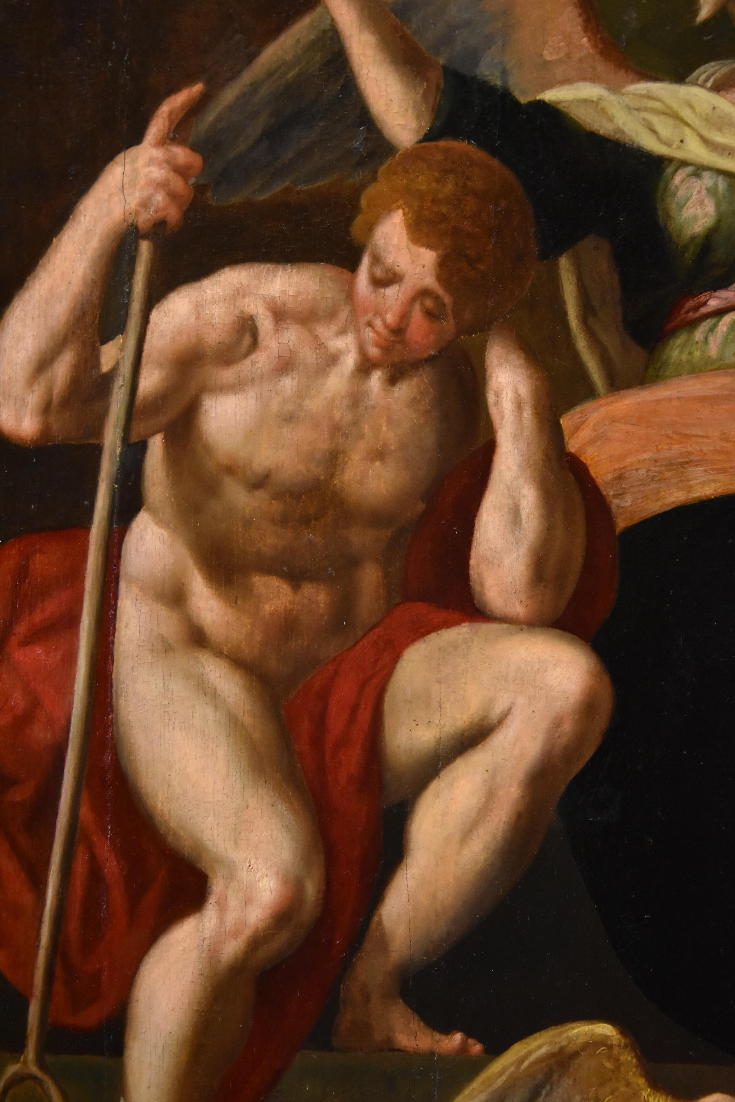 Jacob de Backer (Antwerp, c. 1555 – Antwerp, c. 1585)  

The Redemption of Adam and Eve after their Expulsion from Eden  

Oil on oak panel (106 x 76 cm - In frame 126 x 96 cm)  

The earthly paradise, known as the Garden of Eden, was a place of