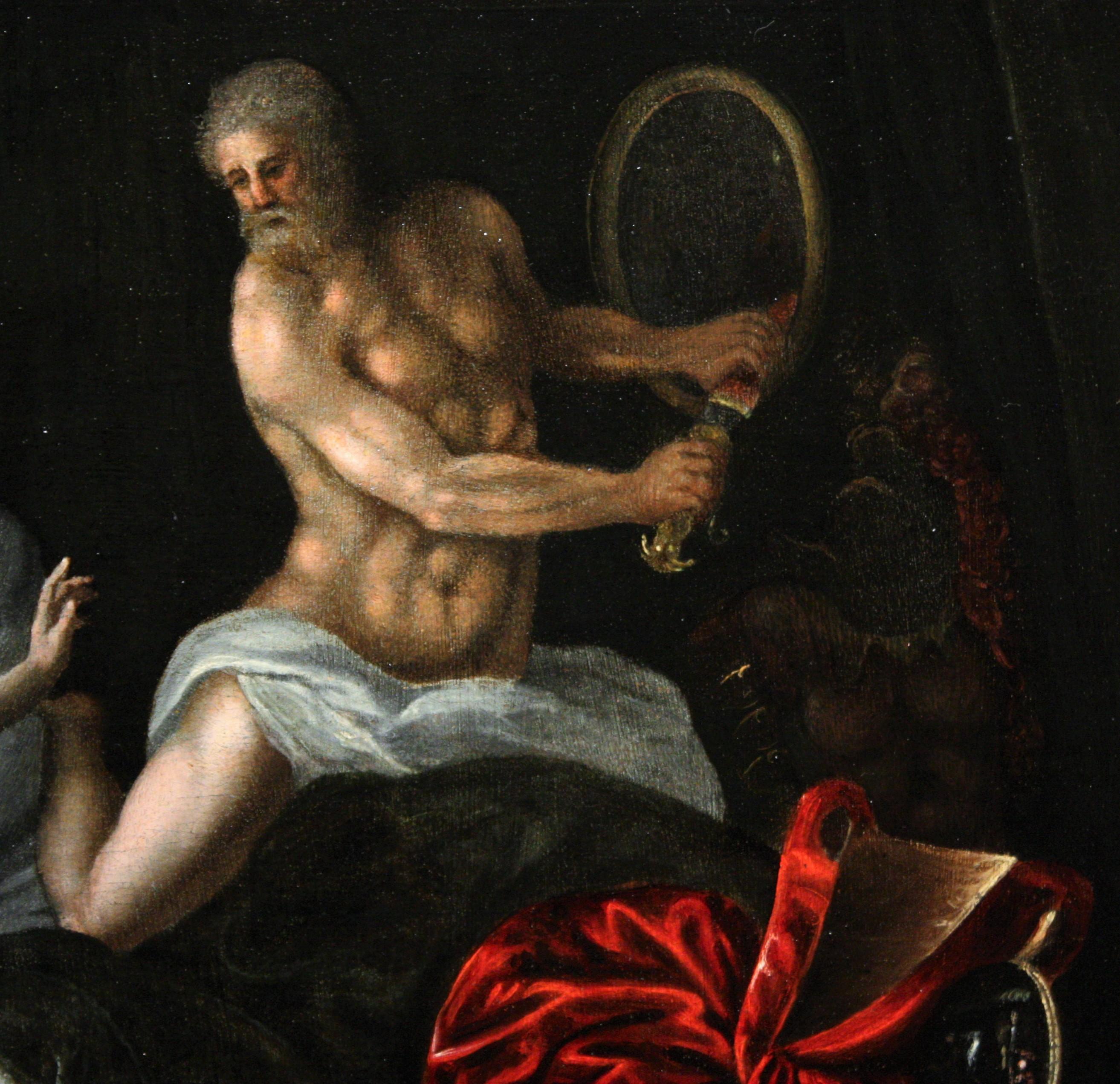 XVIe s. École flamande, Renaissance, vers 1580, Vénus et Mars surprises par Vulcan en vente 3
