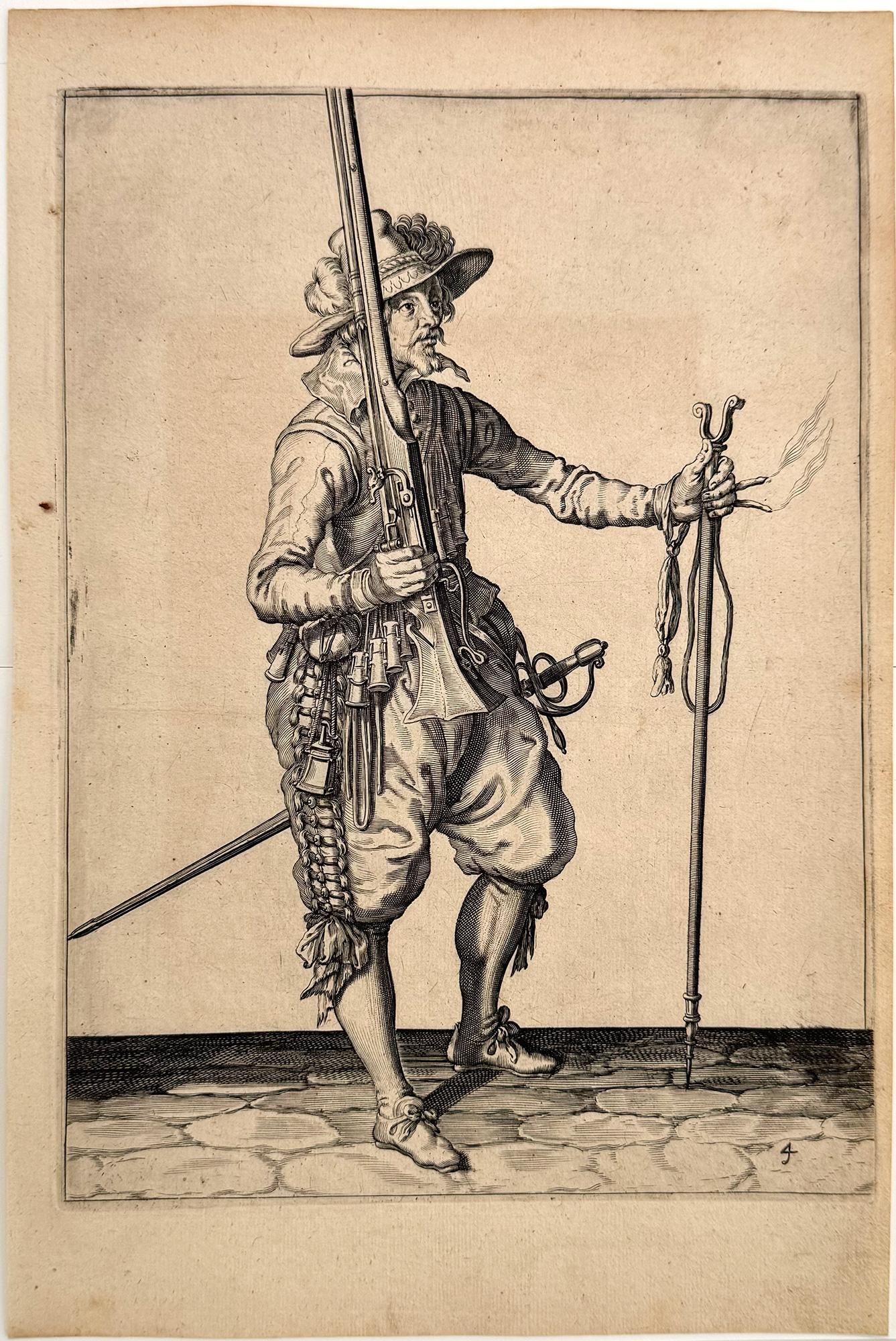 Wapenhandelinghe van Roers, Musquetten ende Spiessen; Piastra 4 da L'Esercizio