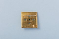 Jacob de Groes Square Aquamarine Diamond and Tourmaline Brooch