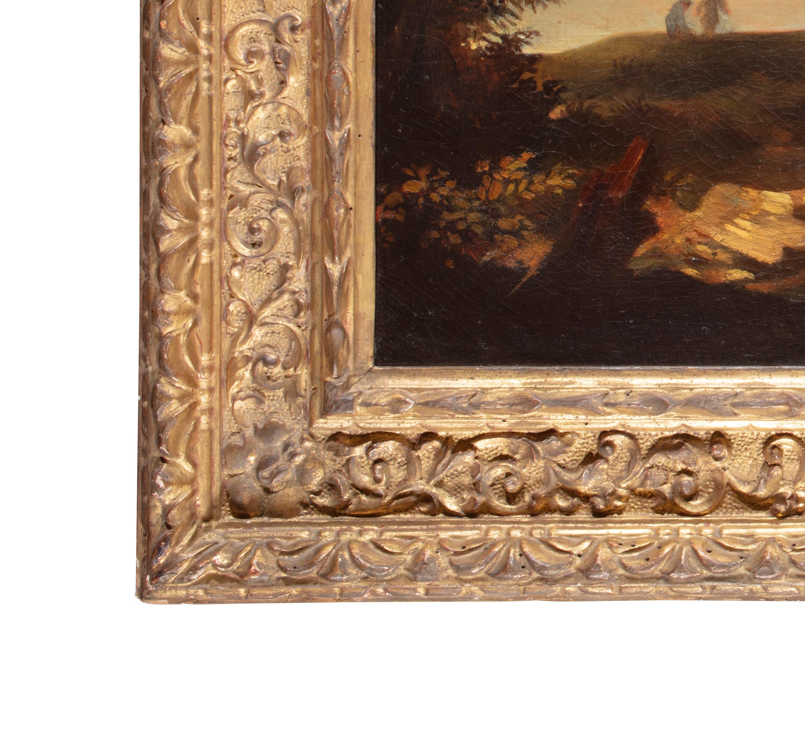Siglo XVII por Jacob de Heusch Pareja de paisajes Óleo sobre lienzo en venta 6