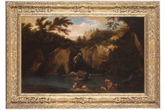 XVIIe siècle par Jacob de Heusch Paire de paysages Huile sur toile
