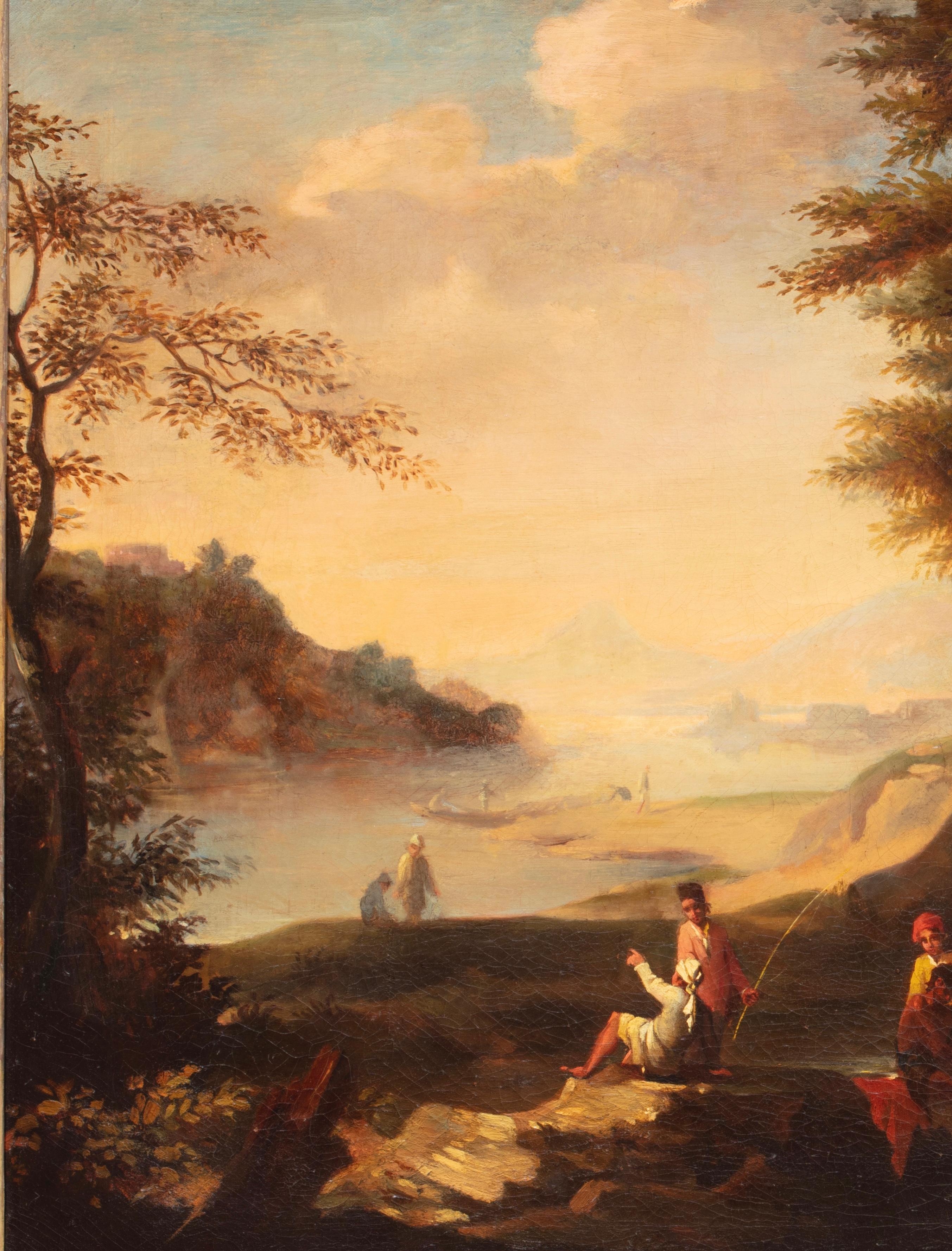 Siglo XVII por Jacob de Heusch Pareja de paisajes Óleo sobre lienzo en venta 1
