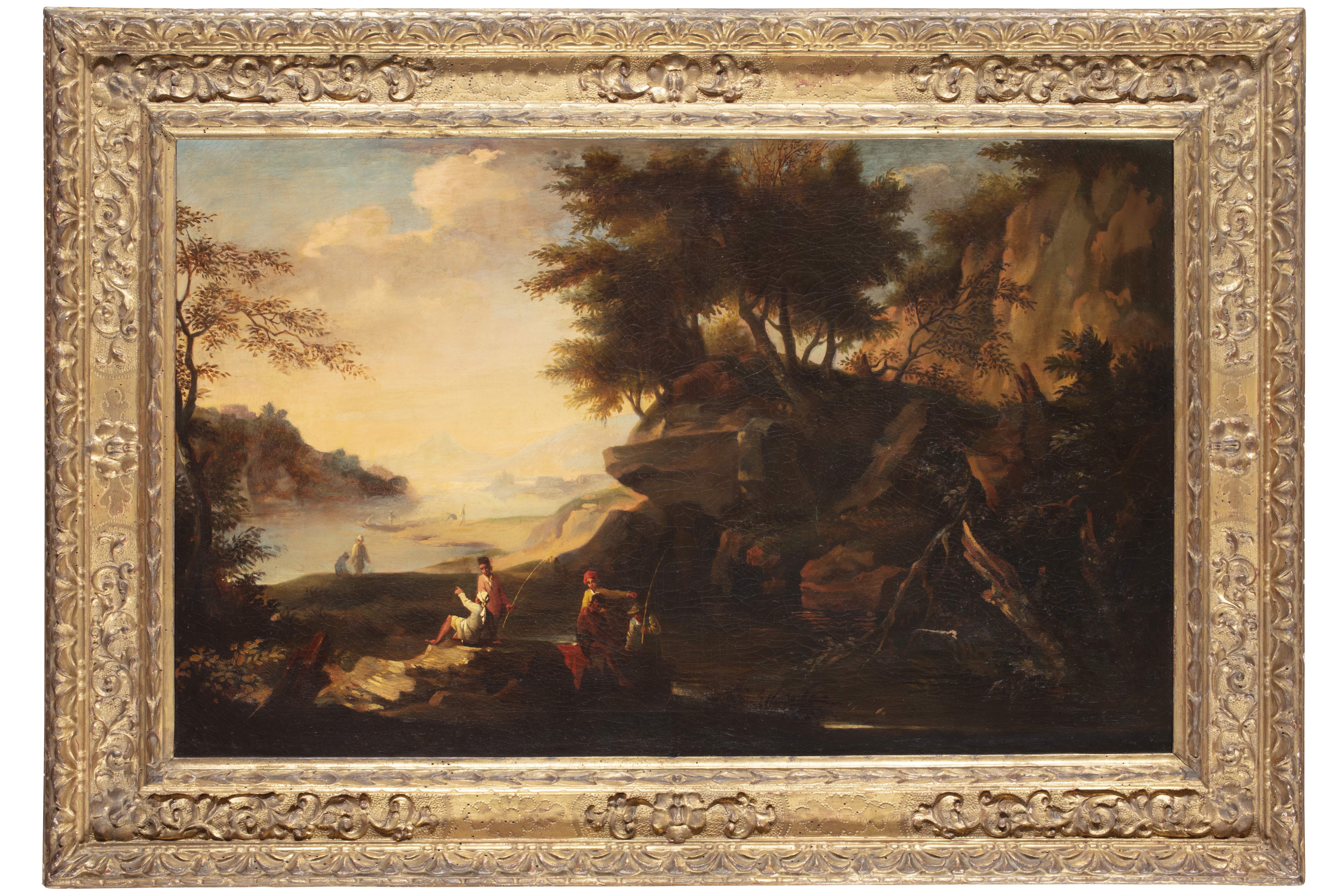 Landscape Painting Jacob De Heusch (Utrecht, 1657 – Amsterdam, 1701) - XVIIe siècle par Jacob de Heusch Paire de paysages Huile sur toile 