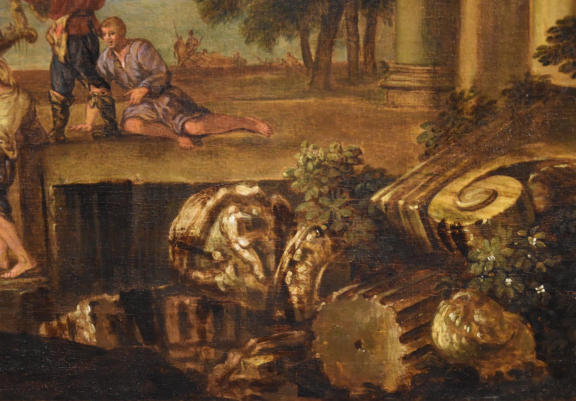 Küstenlandschaft De Heusc Paint 17. Jahrhundert Öl auf Leinwand Alter Meister im Angebot 9