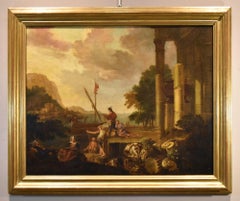 Küstenlandschaft De Heusc Paint 17. Jahrhundert Öl auf Leinwand Alter Meister