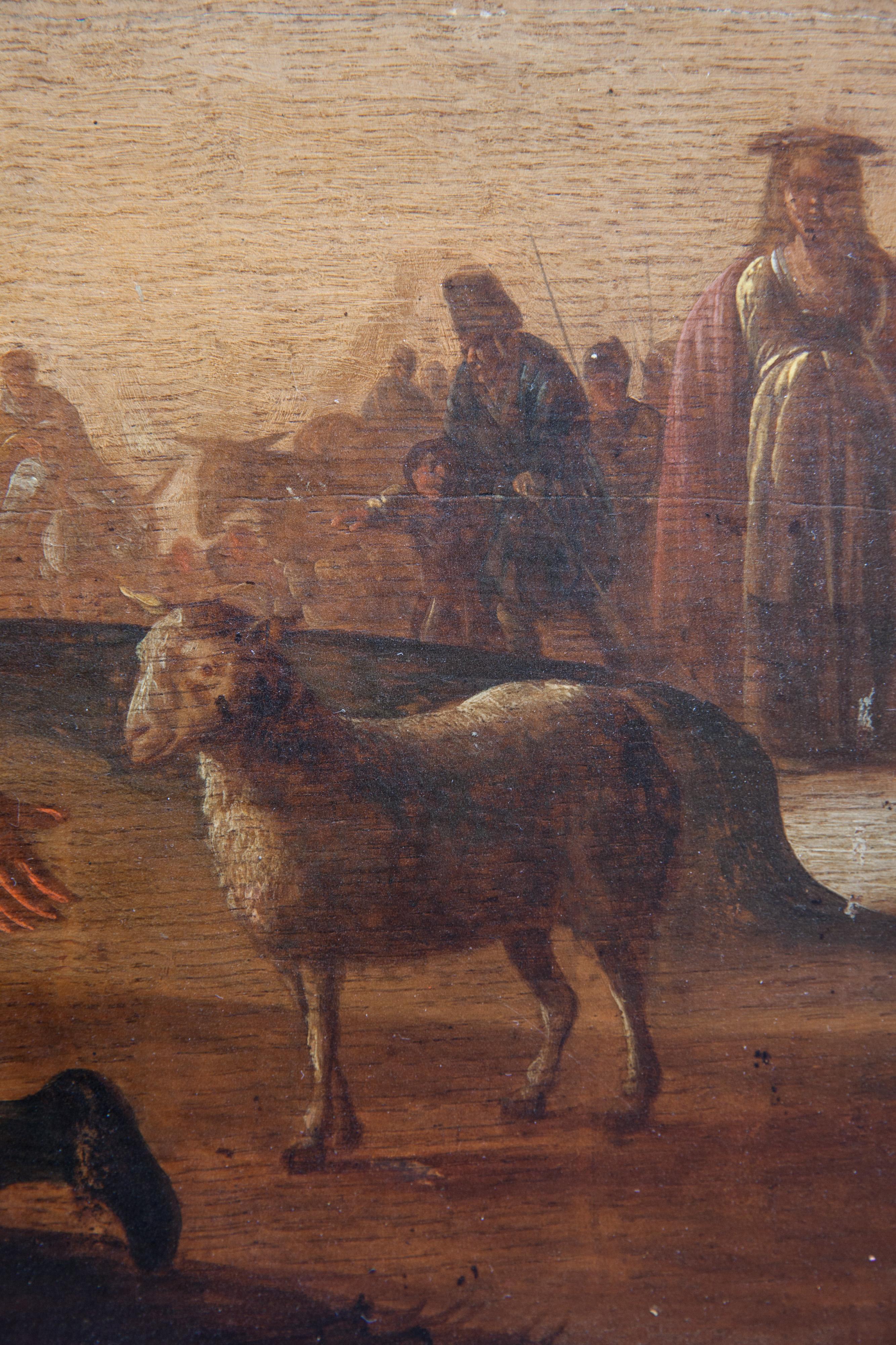 Moses frappe l'eau de la roche. XVIIe siècle. École néerlandaise. en vente 3