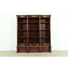 Jacob-Desmalter Style French Empire Mahogany Bibliotheque Bookcase, Circa 1880s