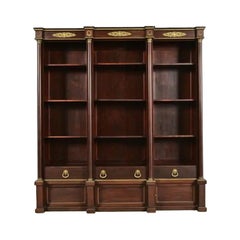 Jacob-Desmalter Style French Empire Mahogany Bibliotheque Bookcase, Circa 1880s