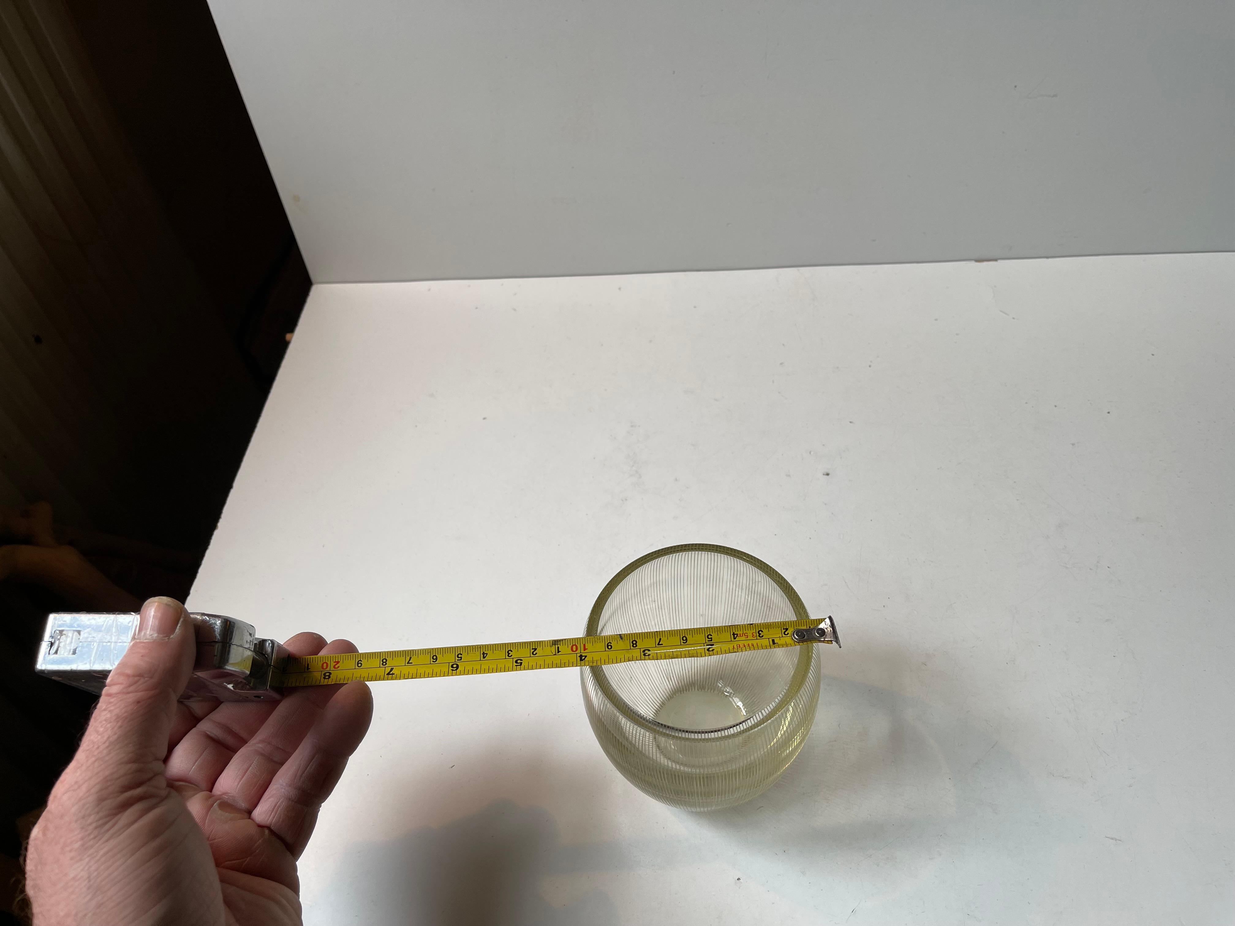 Jacob E. Bang Engraved Art Deco Glass Vase, Holmegaard 1930s in vendita 2