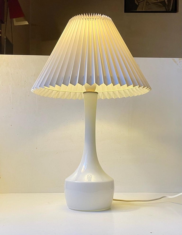 Jacob E. Bang Table Lamp White Opaline Glass, Holmegaard/Kastrup, 1950s For  Sale at 1stDibs