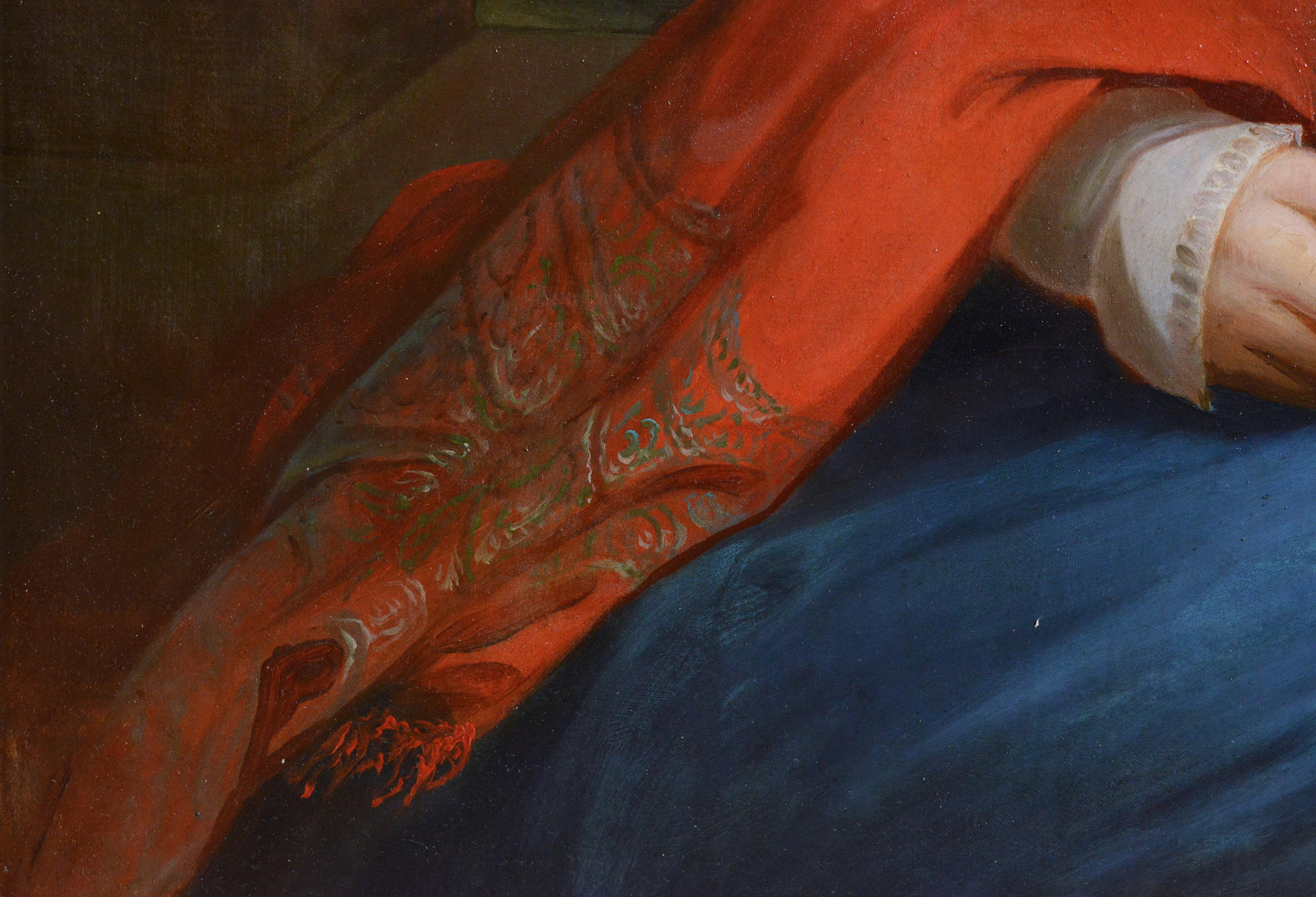 Artiste américain Portrait Femme allemande 19e siècle Huile sur toile de J. Eichholtz en vente 2