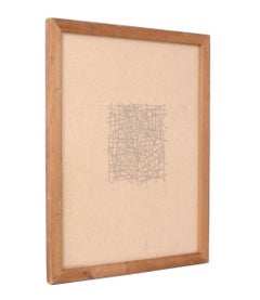 Jacob El Hanani Original Abstract Drawing 10" x 8" Mid Century Modern Art