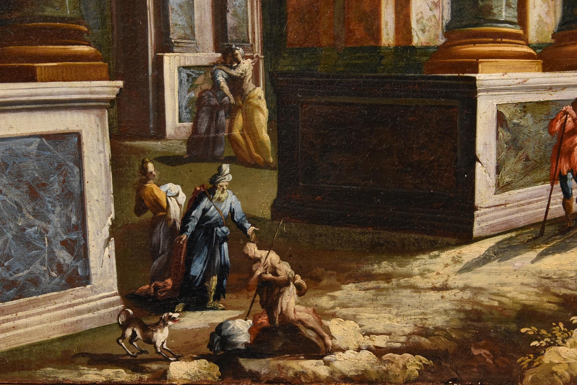 Küstenlandschaft Capriccio Saeys Paint Öl auf Leinwand 17/18. Jahrhundert Flämisch  im Angebot 11