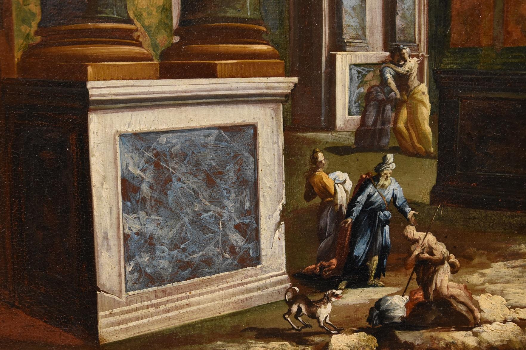 Küstenlandschaft Capriccio Saeys Paint Öl auf Leinwand 17/18. Jahrhundert Flämisch  im Angebot 13