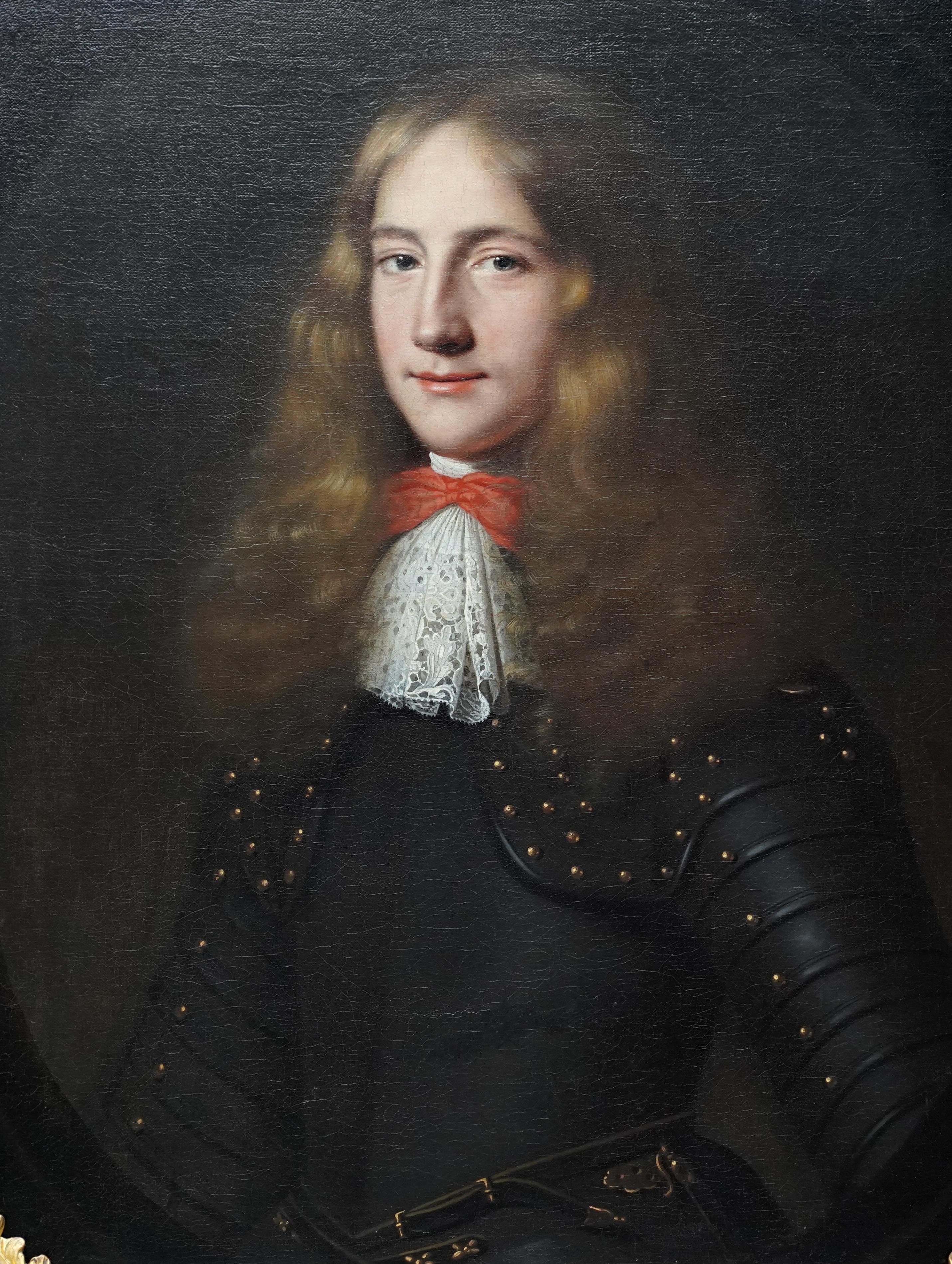 Portrait of a Gentleman in Armour - Flemish 17th Century Old Master oil painting - Painting by Jacob Ferdinand Voet