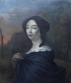 Portrait of Anna de Hooghe - Flemish art Old Master portrait oil painting