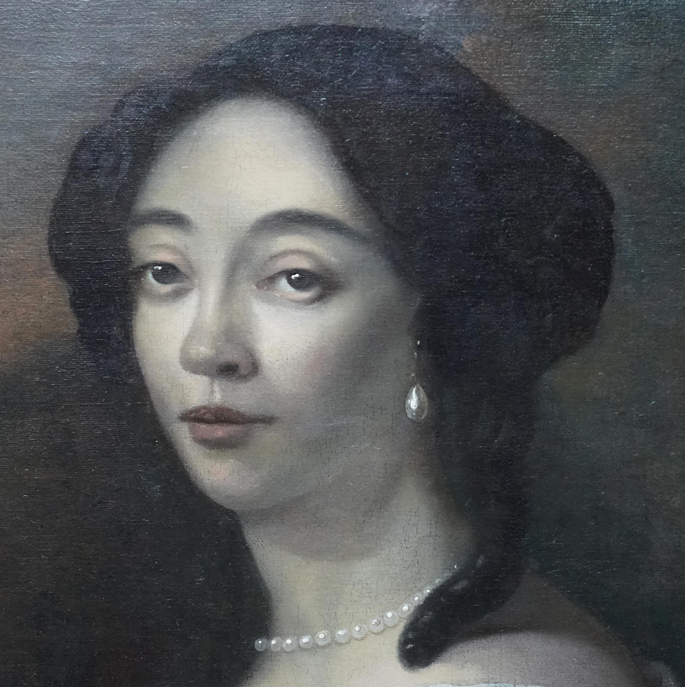 Porträt von Anna de Hooghe – flämische Kunst, Porträt-Ölgemälde eines alten Meisters  im Angebot 2