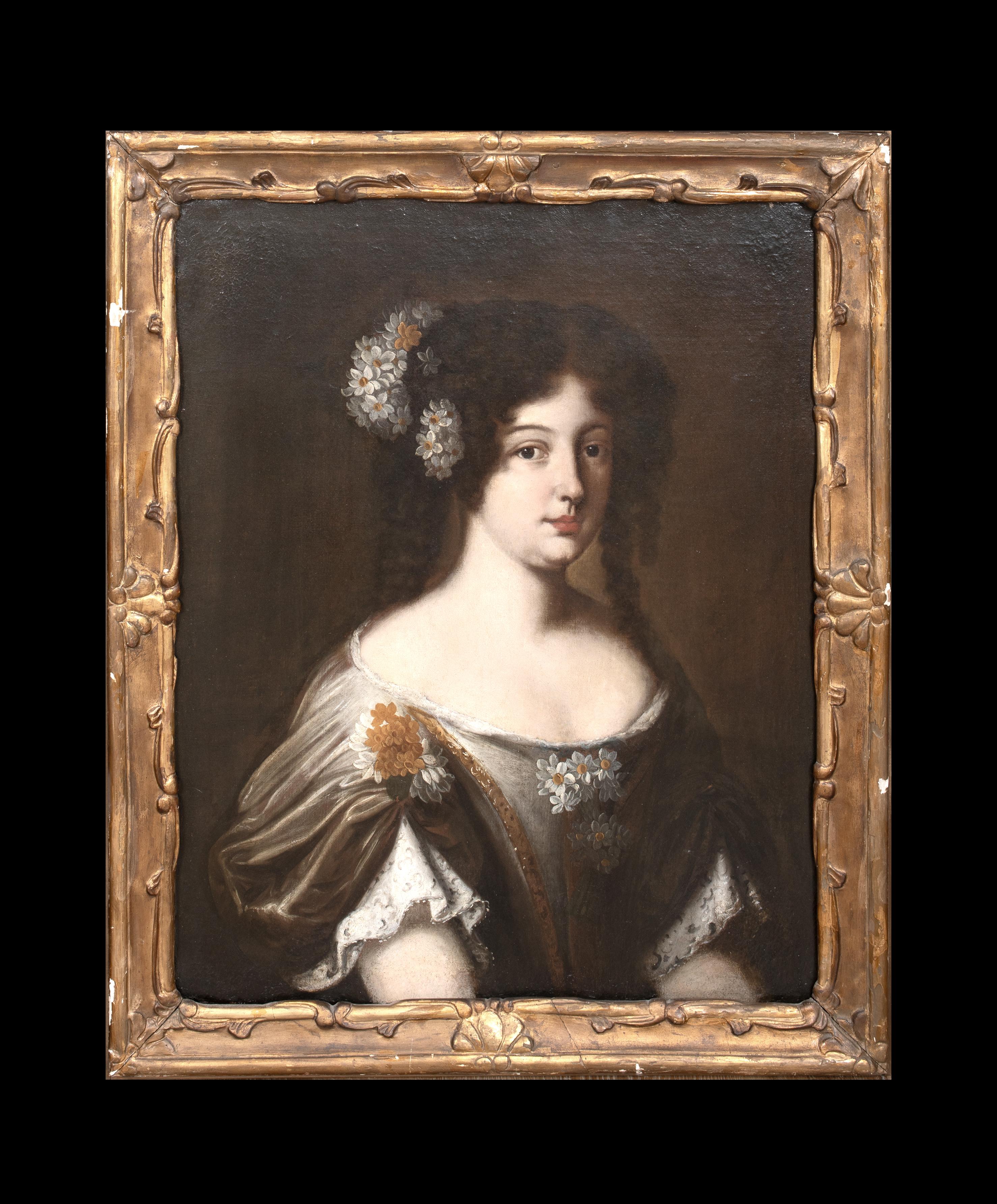 Retrato de la duquesa Diane Gabrielle Damas (1656-1715), Siglo XVII - Painting de Jacob Ferdinand Voet