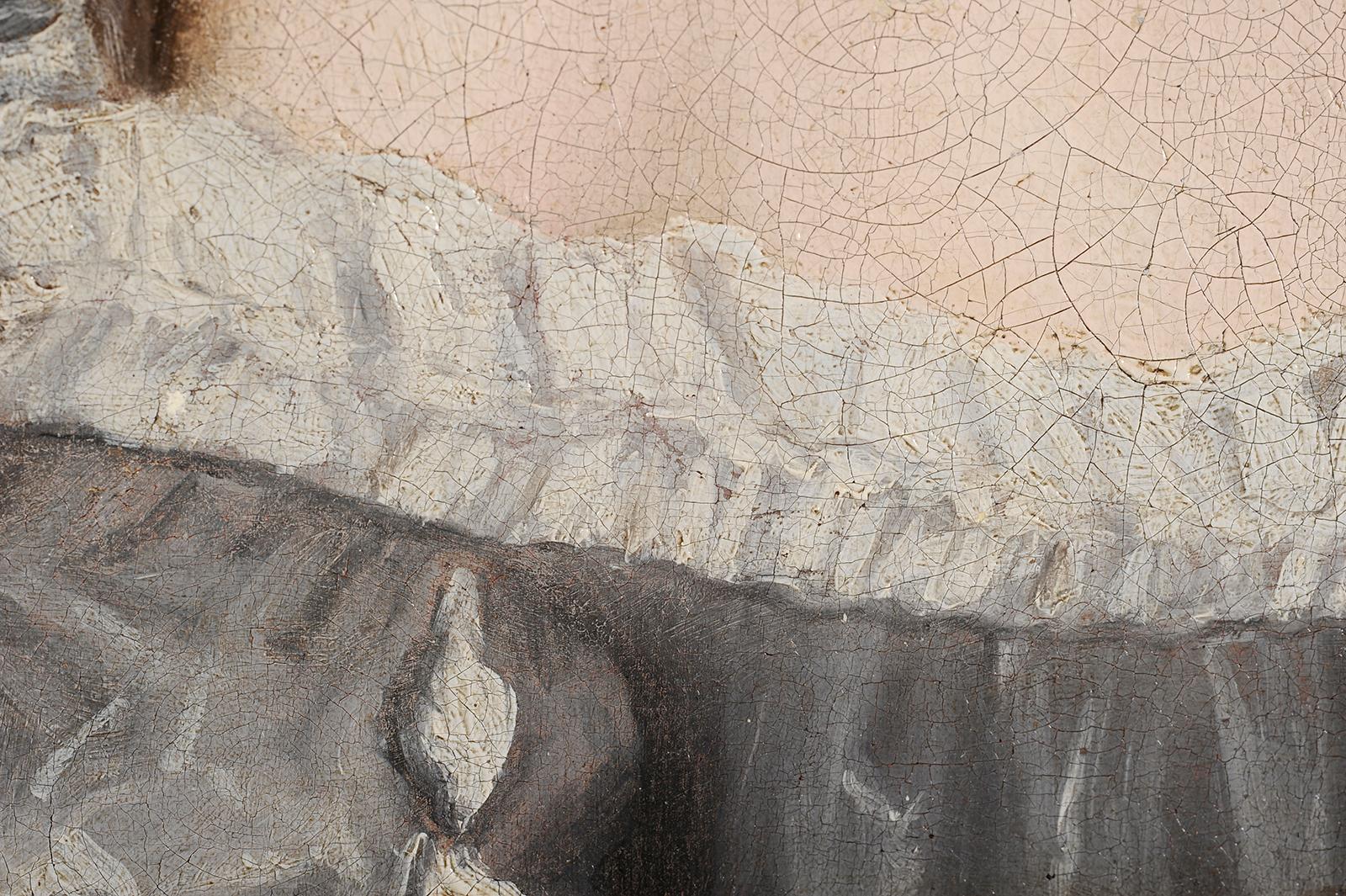 Junges Mädchen Porträt (Braun), Figurative Painting, von Jacob Ferdinand Voet