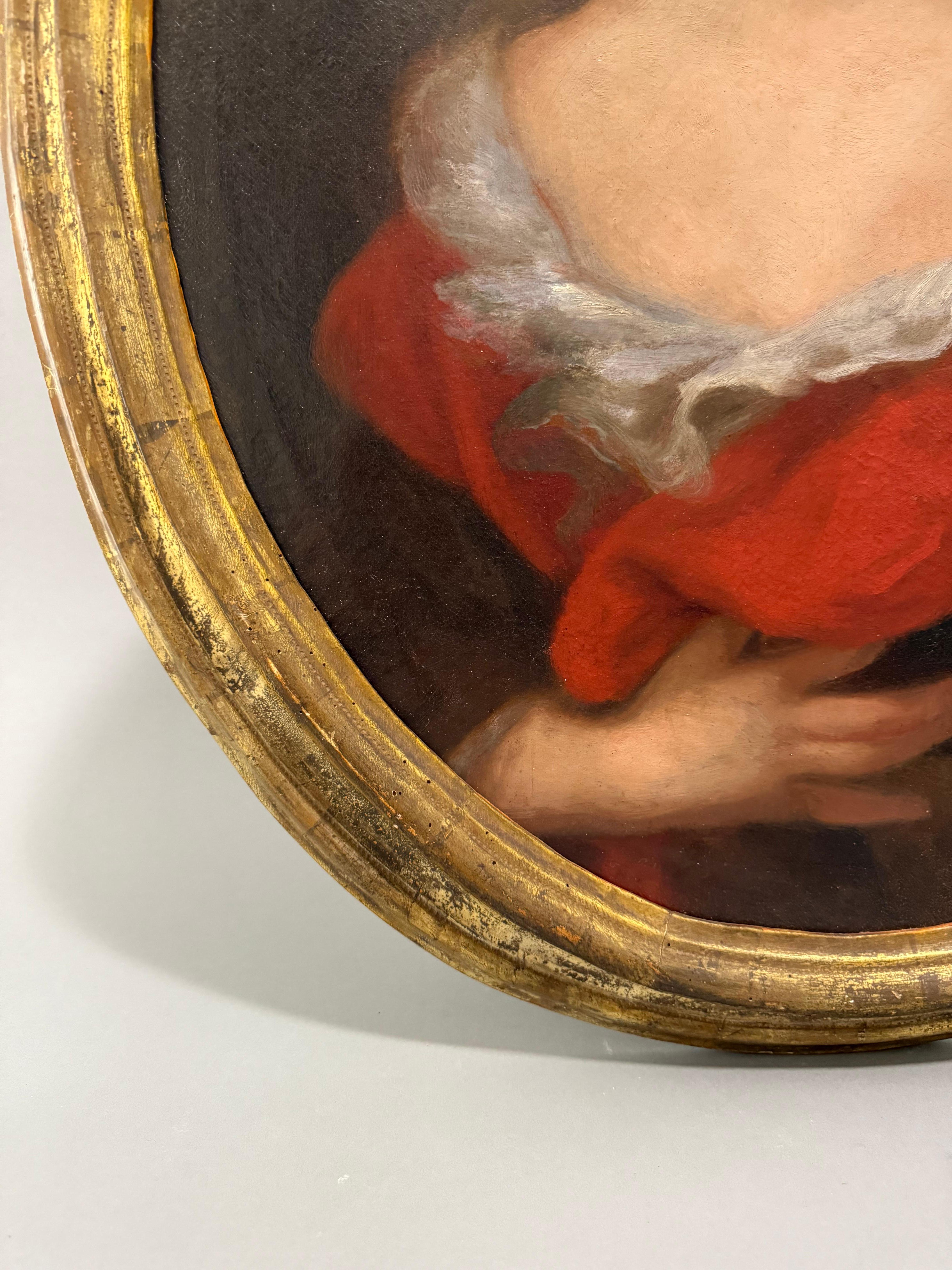 Jacob Ferdinand Voet (1639-1700). Porträt einer Dame mit rotem Schal (18th Century and Earlier) im Angebot