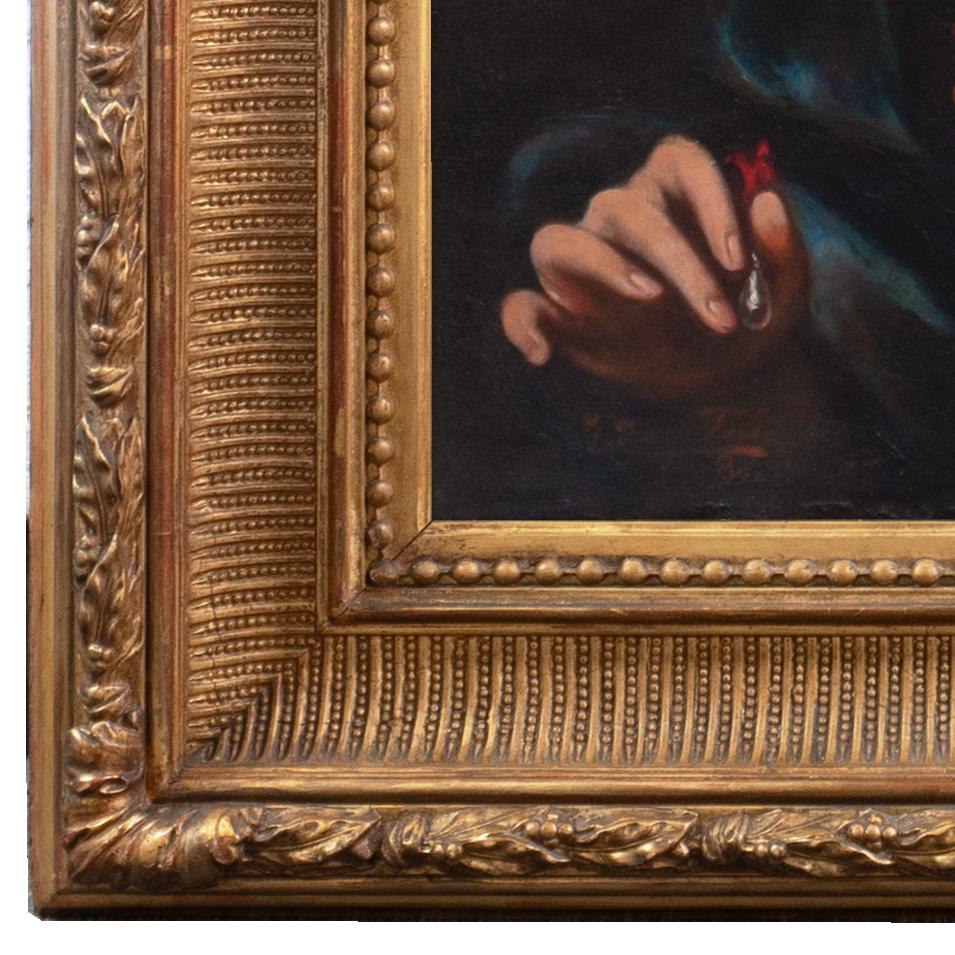 'Marie Mancini as Cleopatra', Flemish Portrait, Italian Noblewoman, Louis XIV - Black Figurative Painting by Jacob Ferdinand Voet (Antwerp 1639 - Paris 1689)