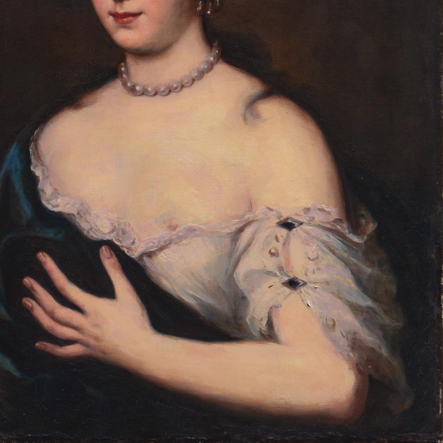 'Marie Mancini as Cleopatra', Flemish Portrait, Italian Noblewoman, Louis XIV For Sale 2