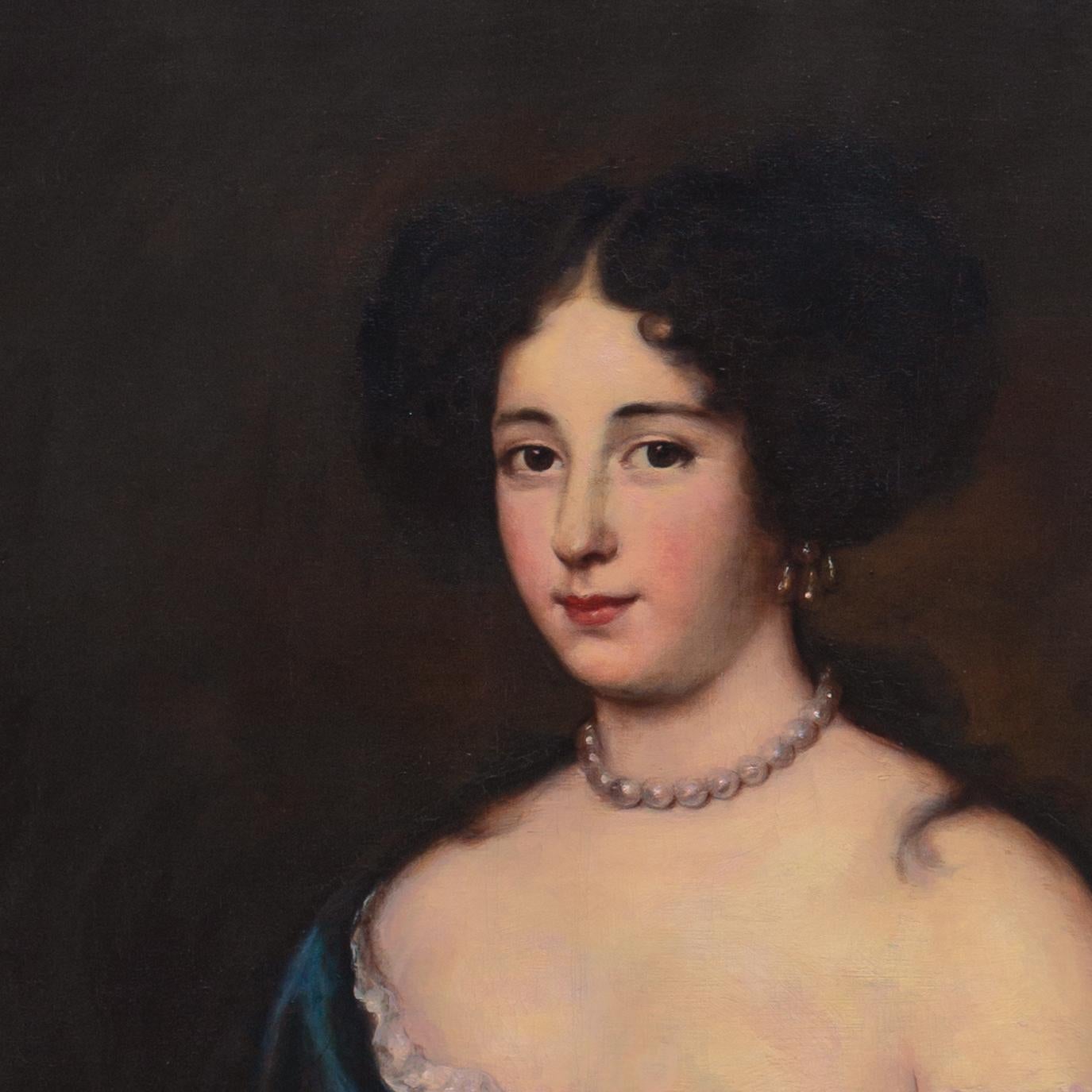 'Marie Mancini as Cleopatra', Flemish Portrait, Italian Noblewoman, Louis XIV For Sale 4