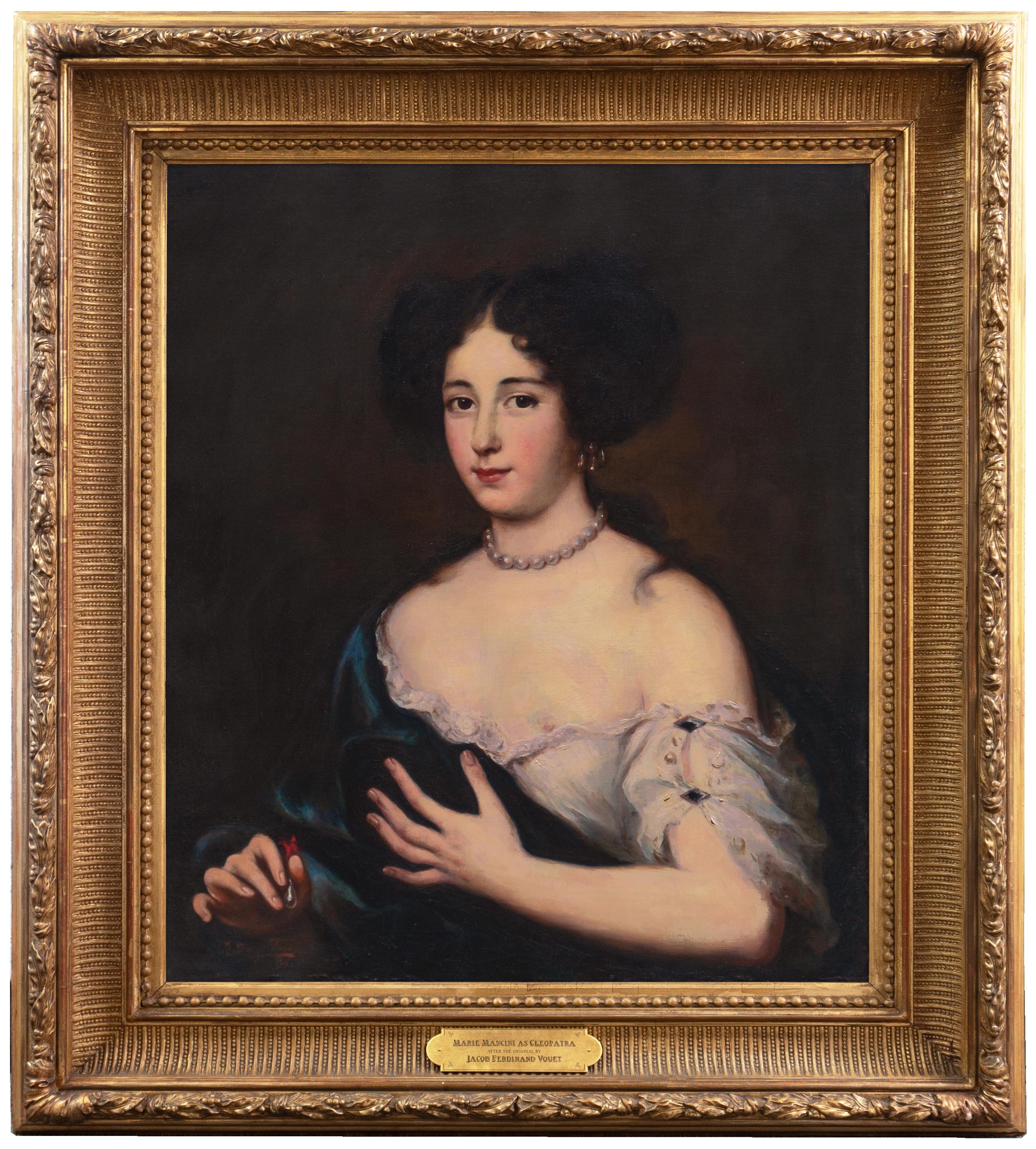 Jacob Ferdinand Voet (Antwerp 1639 - Paris 1689) Figurative Painting - 'Marie Mancini as Cleopatra', Flemish Portrait, Italian Noblewoman, Louis XIV