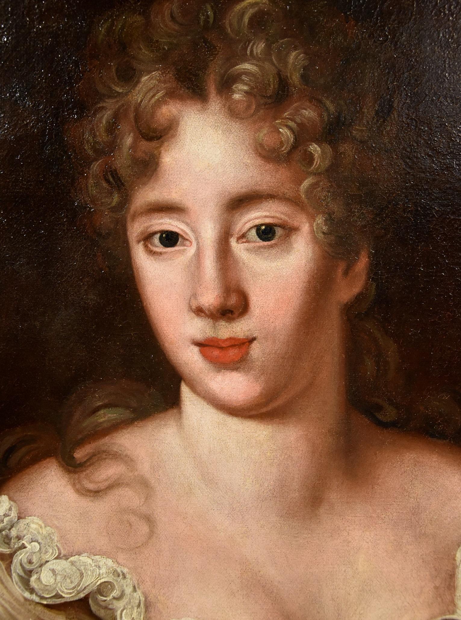 Portrait Woman Voet Paint Oil on canvas Old master 17/18th Century Flemish Art 3
