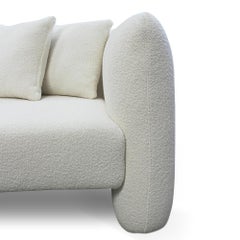 Sofá Jacob moderno contemporáneo en tejido Boucle blanco by Collector Studio