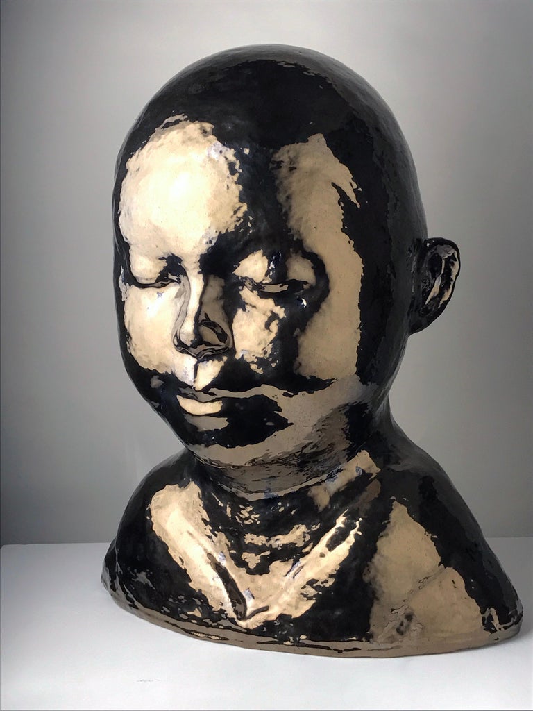 Jacob Foran Forever Golden Oversize Ceramic Bust With Metallic