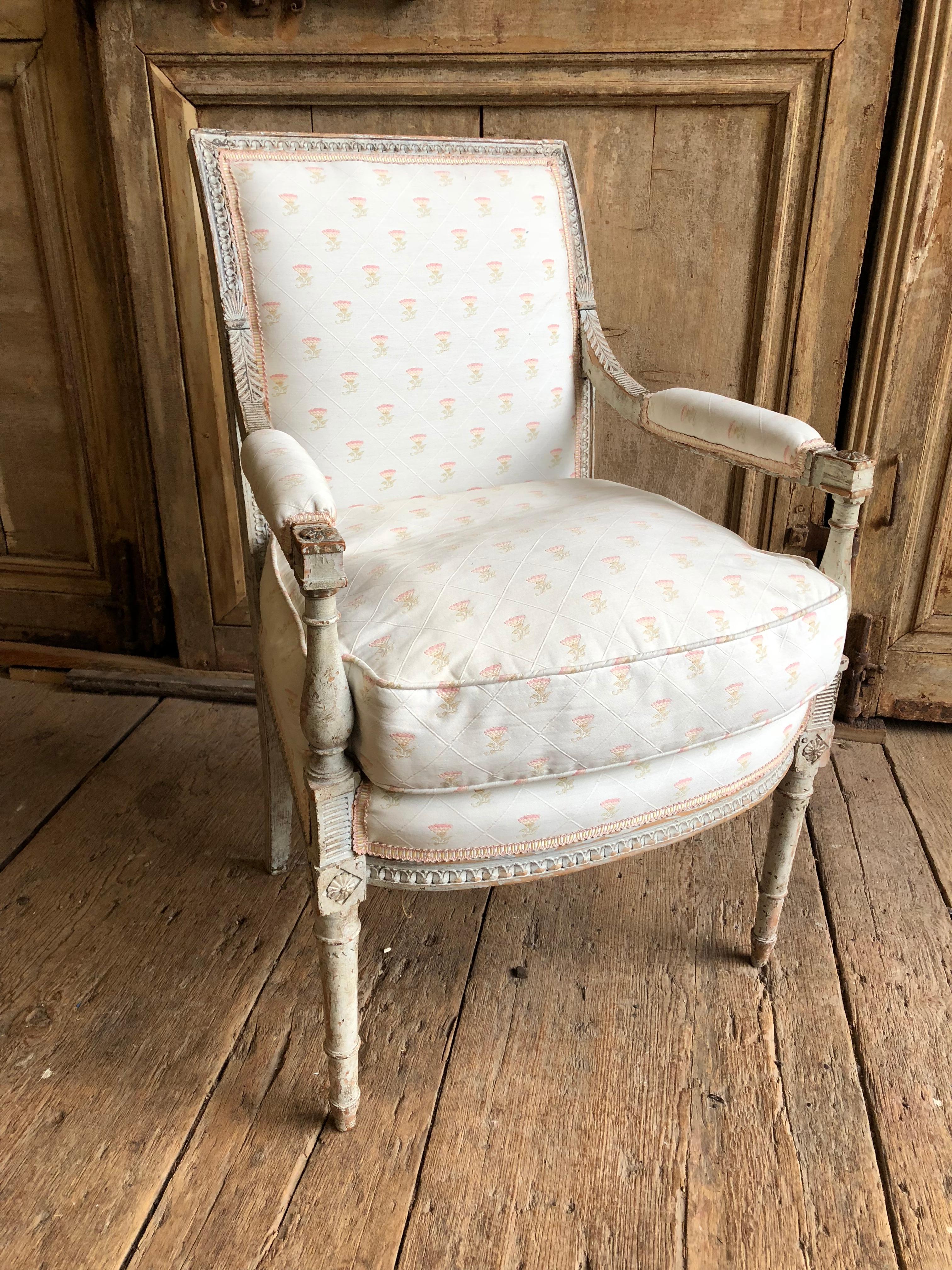 Louis XVI Jacob Frères Fauteuil, circa 1795